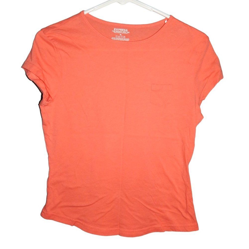 Express women’s medium The Original Mini Tee salmon peach orange t‑shirt